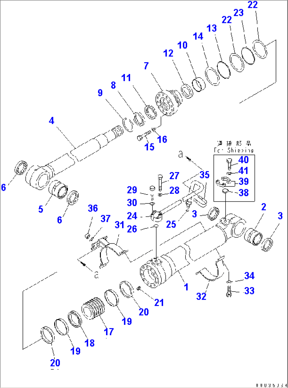 BOOM ADJUST CYLINDER (SAFETY VALVE LESS) (FOR 2-PIECE BOOM)