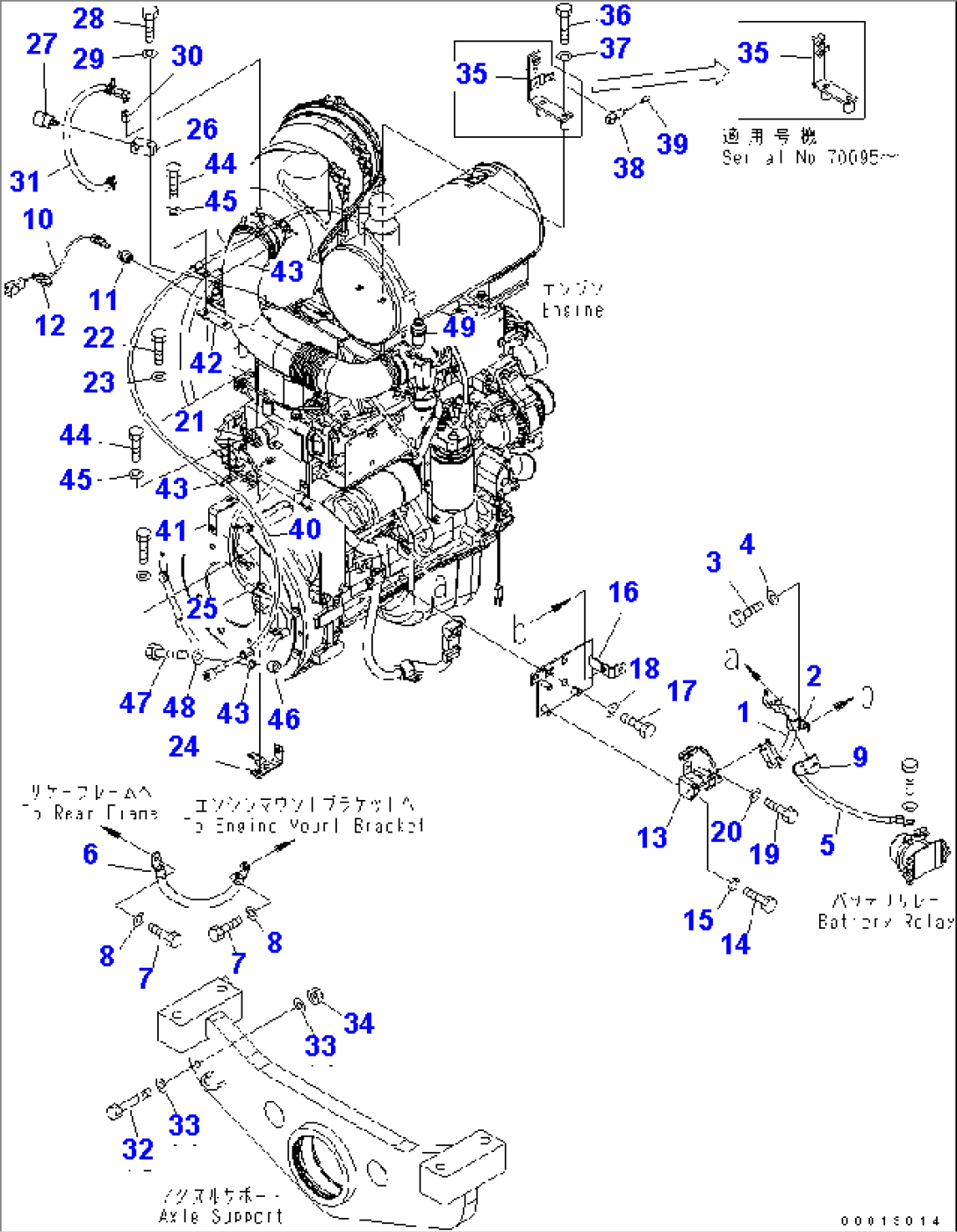 ENGINE HARNESS (2/2) (STARTER HARNESS AND SENSOR) (FOR HEATER&DEFROSTER¤ TACHOGRAPH¤2-PERSONS CAB)