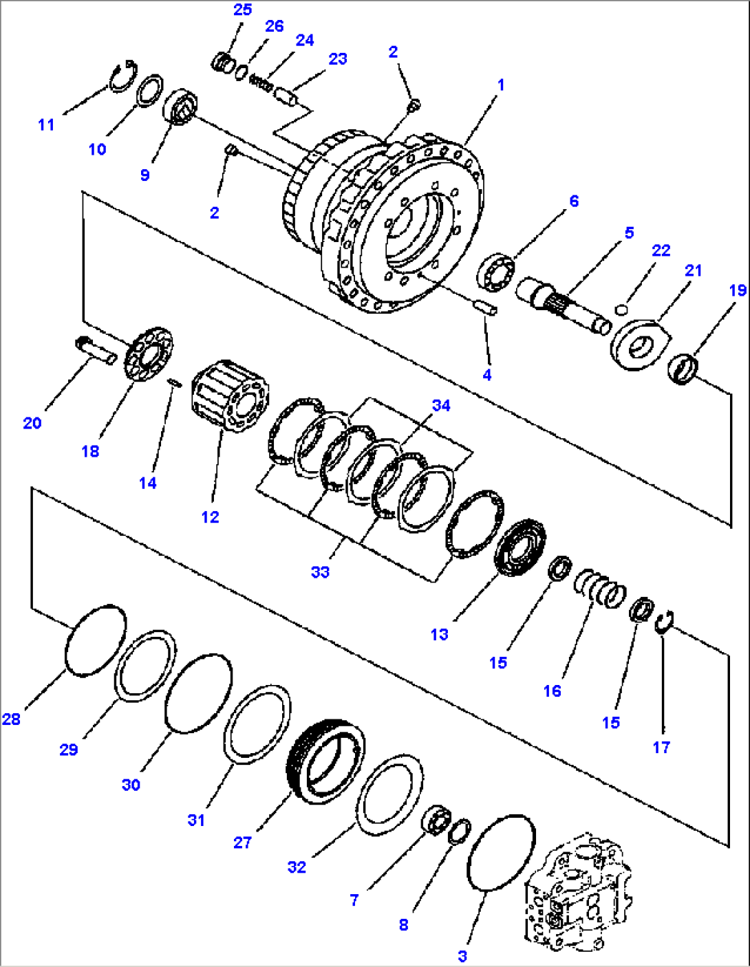 FIG NO. P1210-5202 FINAL DRIVE CASE SUB-ASSEMBLY