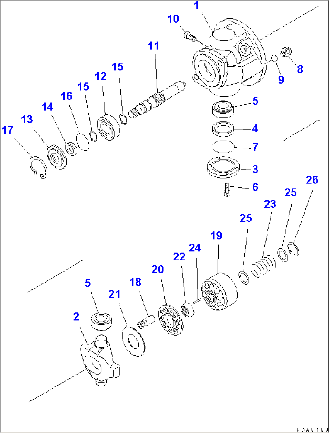 HYDRAULIC PUMP (1/3)(#26423-)