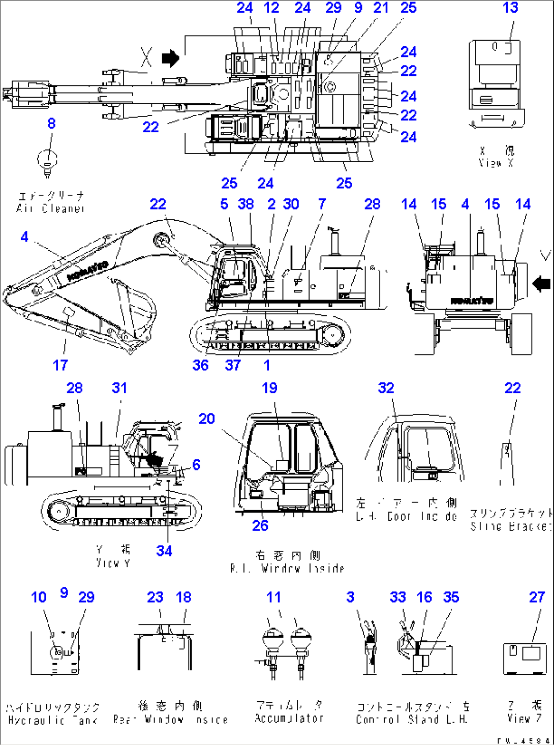 MARKS AND PLATES (KOMATSU AND SYMBOL MARK)(#K30088-K31999)