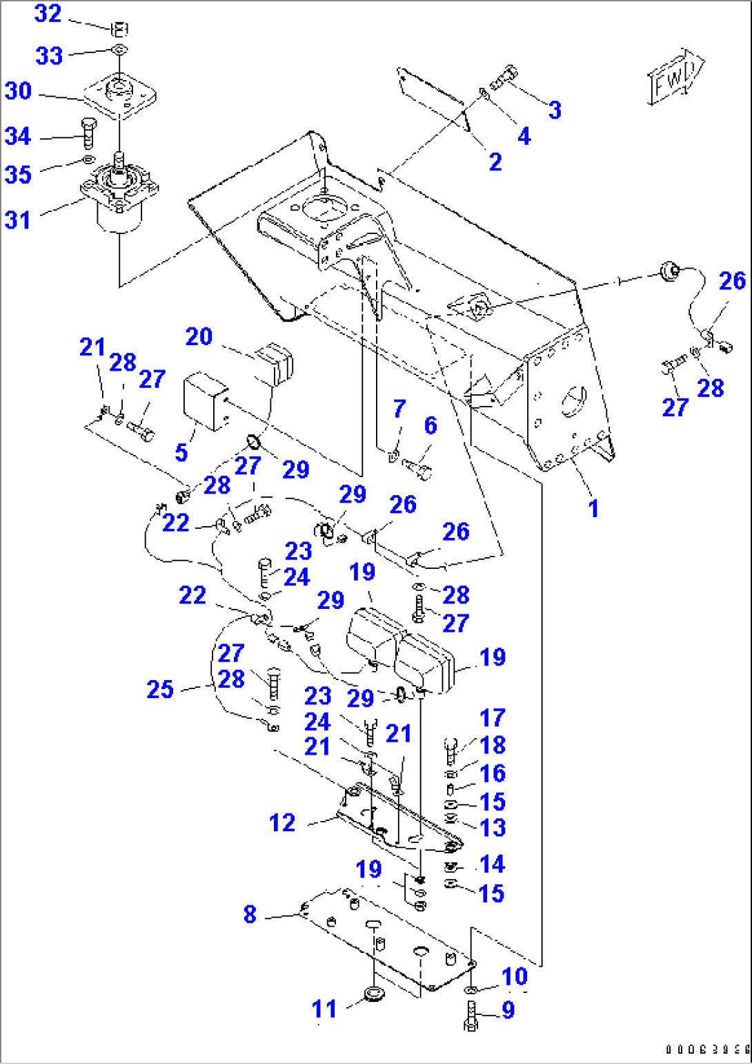 FRONT SUPPORT (SUPPORT) (L.H.)