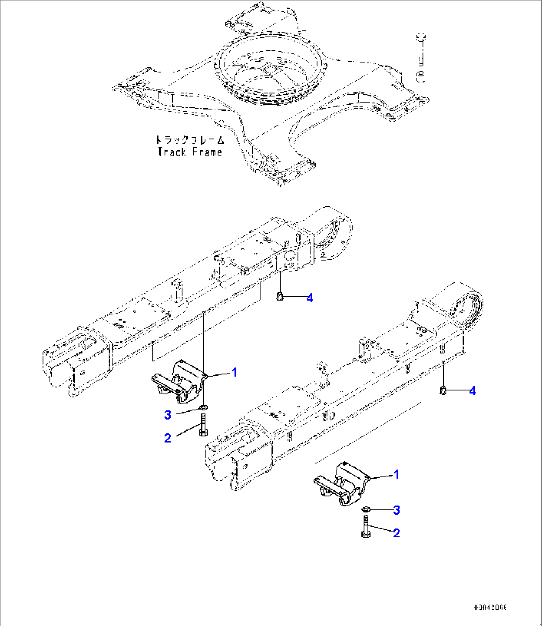 Track Frame, Center Guard (#70001-70455)