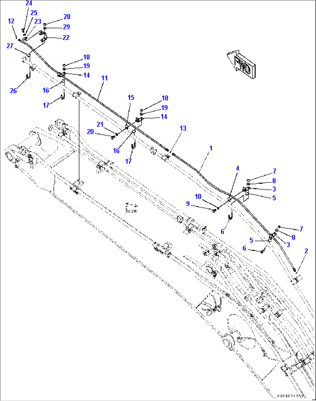 Boom, Quick Coupling Piping (2/3) (#1001-)