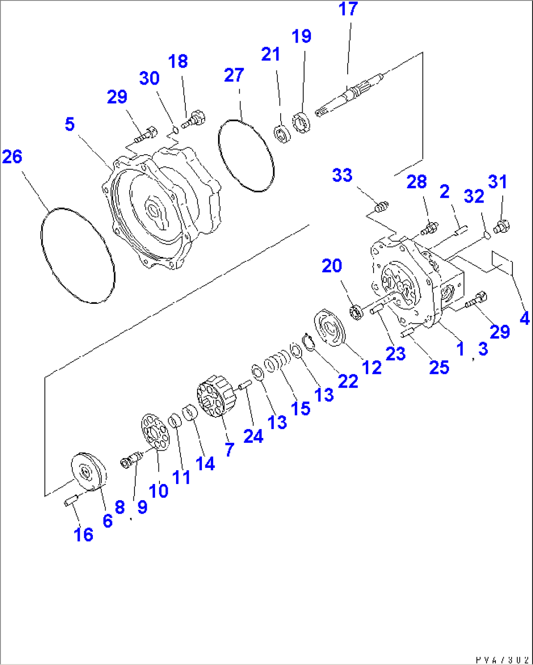 SWING MOTOR (INNER PARTS) (2/3) (FOR ROTARY ARM)
