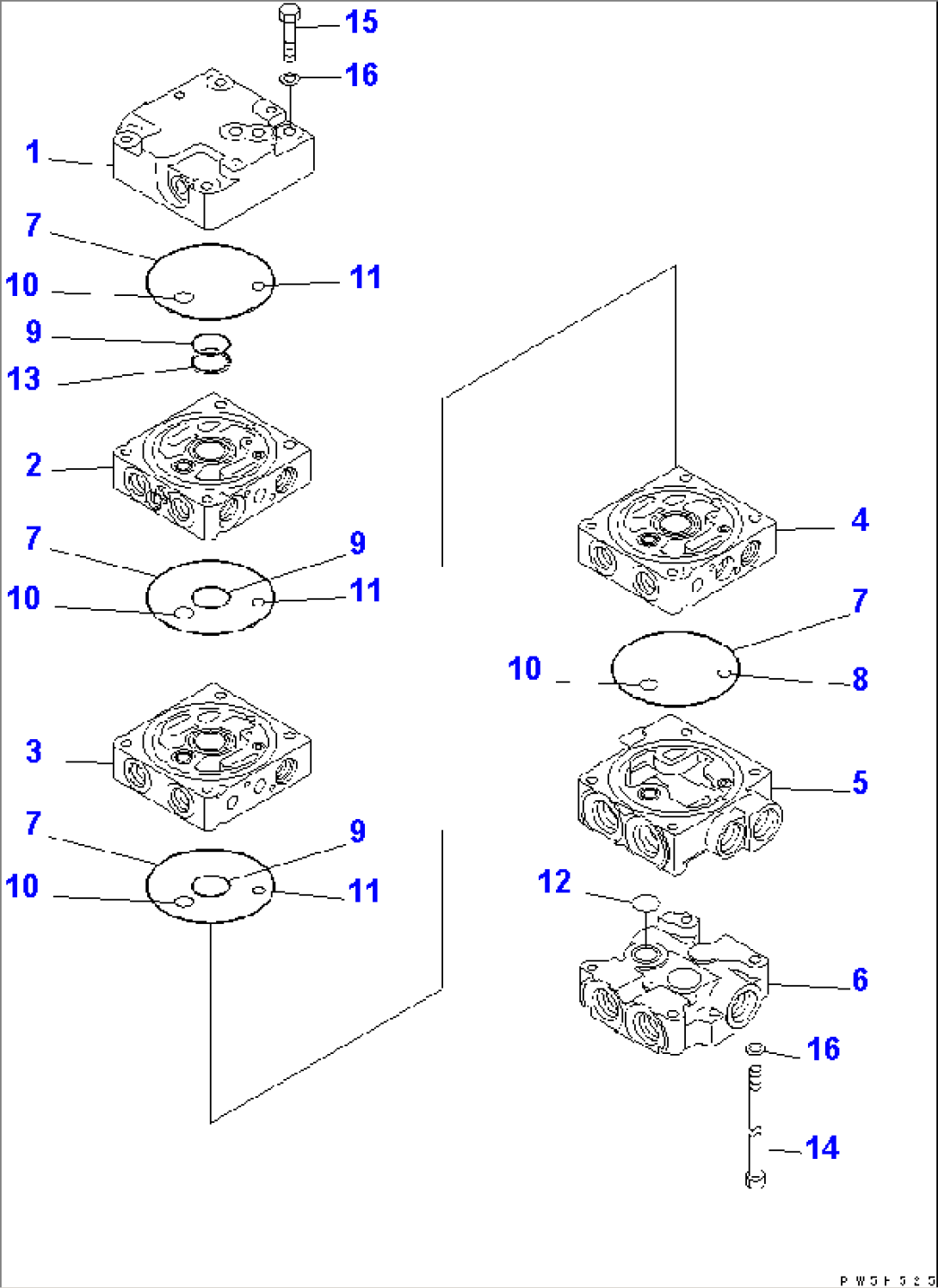 CONTROL VALVE (3-SPOOL) (1/6)