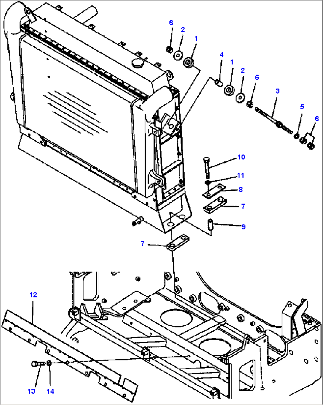FIG. C0110-06A0 RADIATOR - MOUNTING
