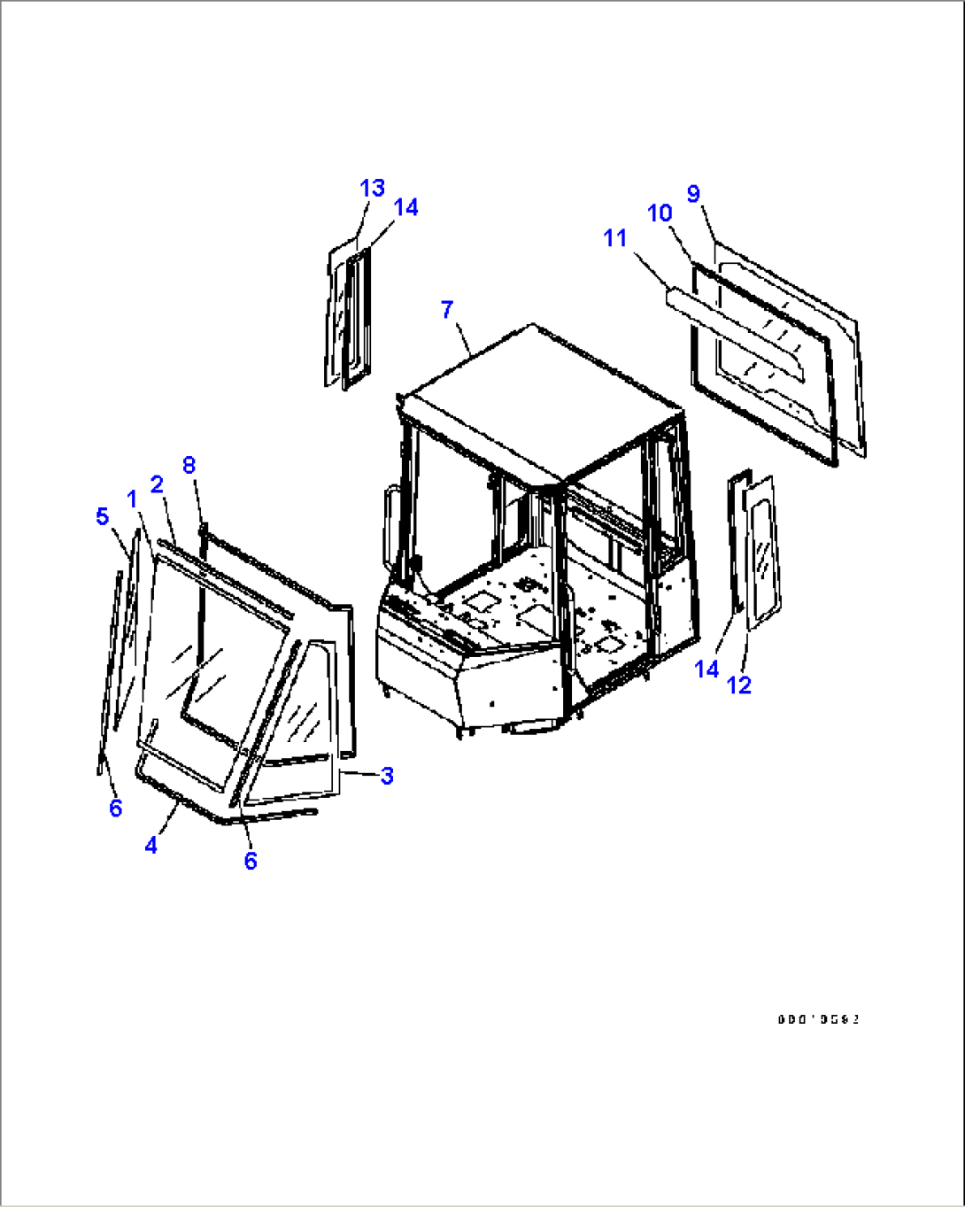 ROPS CAB (BODY¤ GLASS)