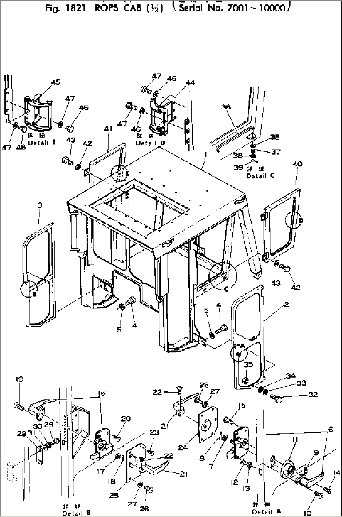 ROPS CAB (1/3)(#7001-10000)