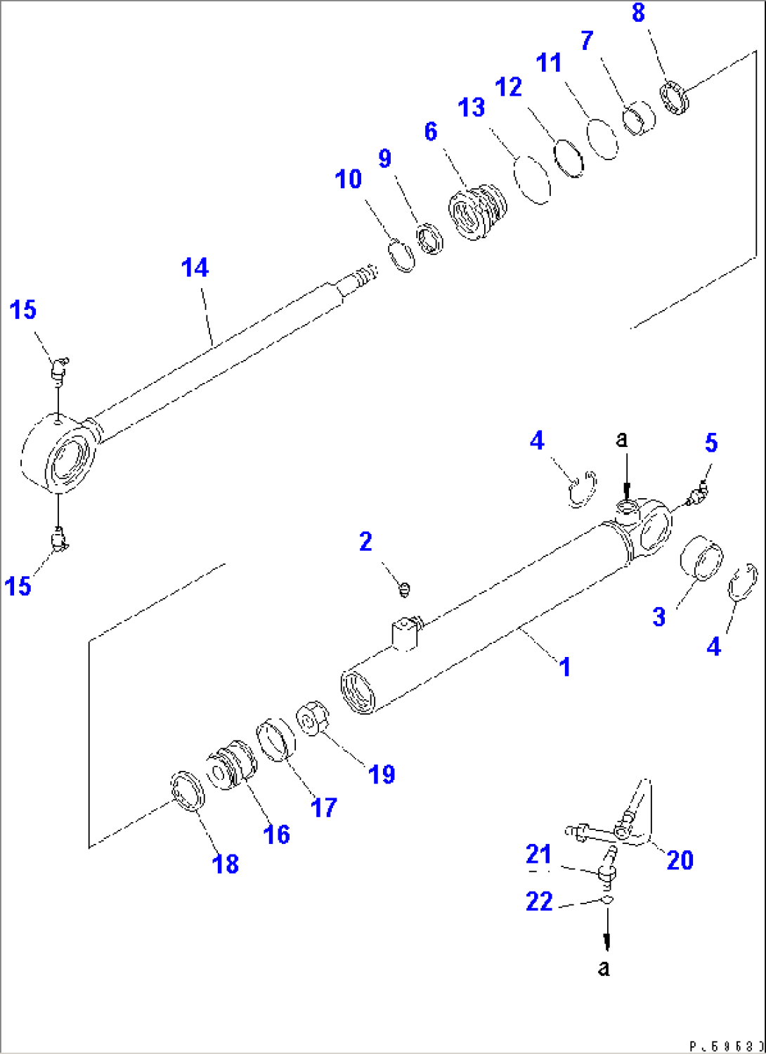 STEERING CYLINDER (INNER PARTS)(#50001-51000)