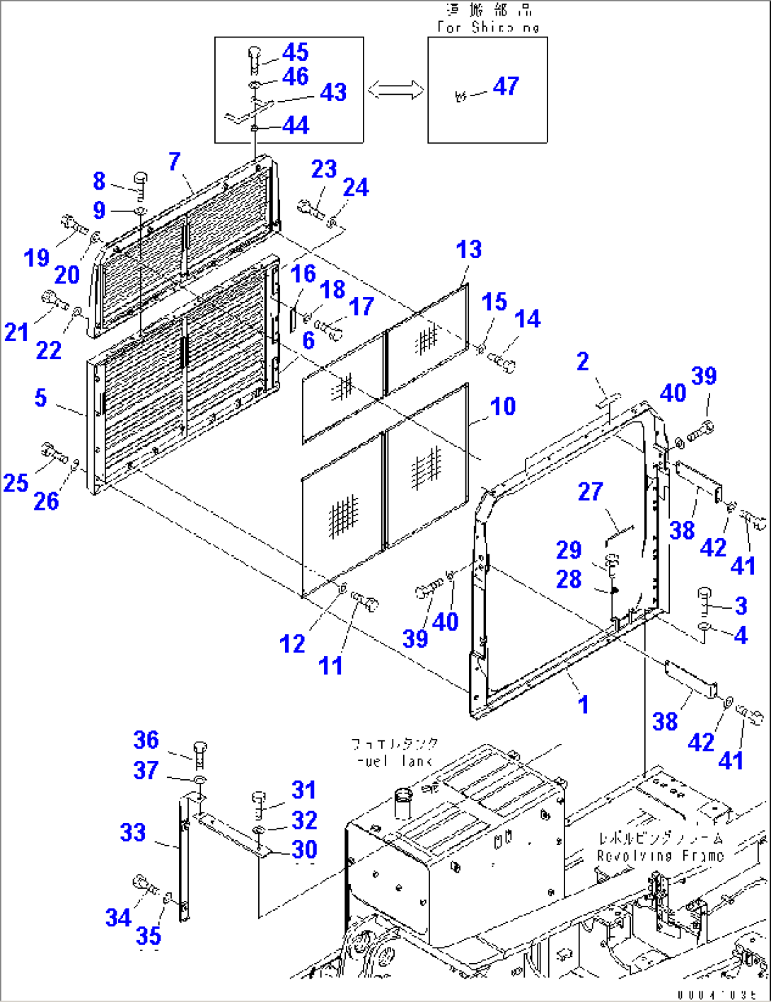 RIGHT SIDE DOOR (MACHINE CAB)(#10001-)