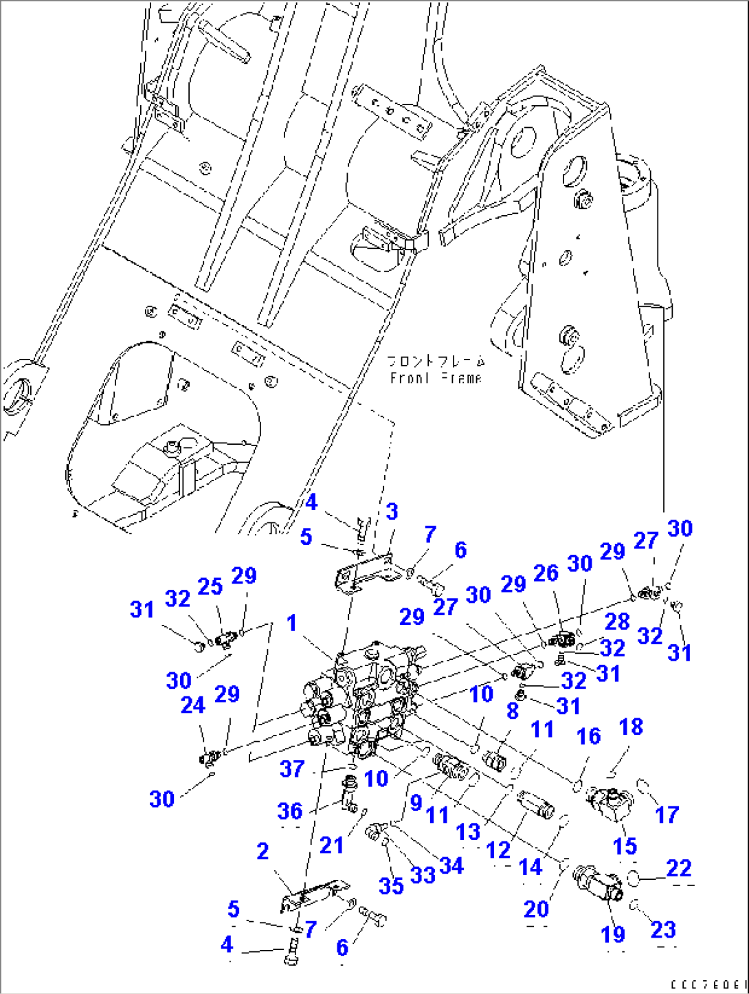 CONTROL VALVE (3-SPOOL MOUNTING) (FOR E.C.S.S.)
