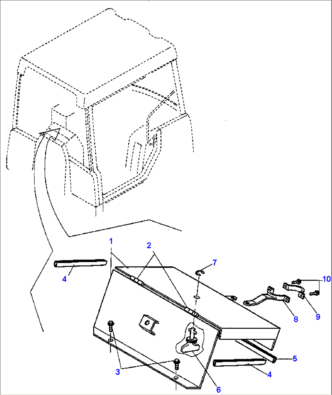 INSTRUMENT BOX AND ATTACHING PARTS, CANOPY