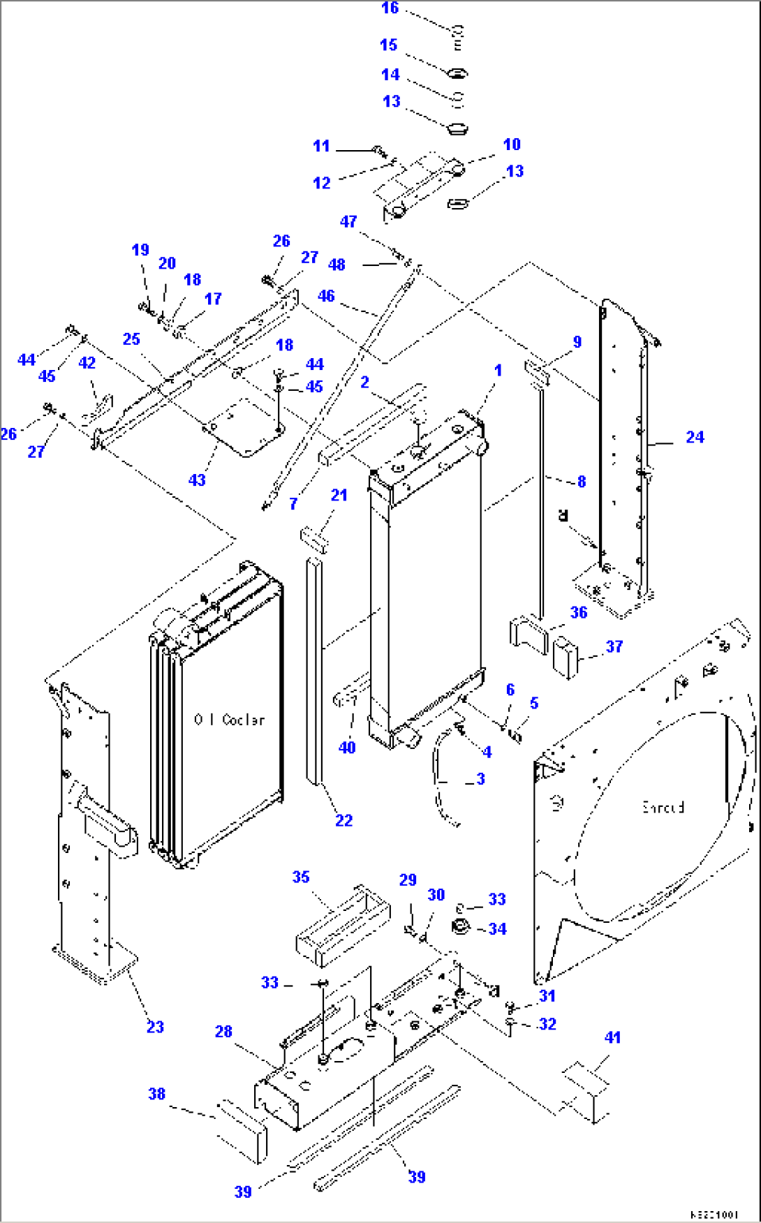 COOLING (RADIATOR AND FRAME) (#K50350-)