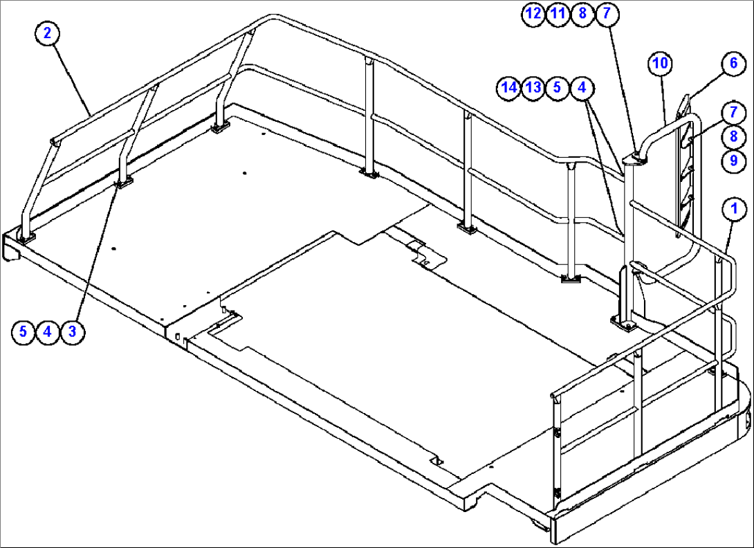 HANDRAILS & MIRROR - L.H. DECK
