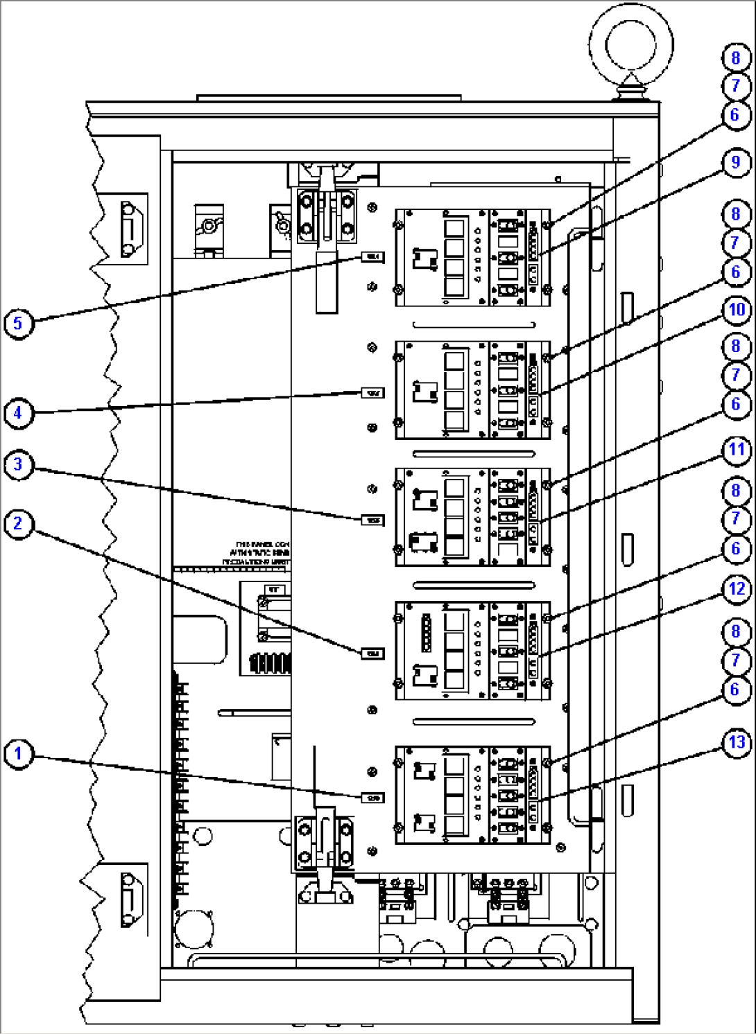 CONTROL CABINET RIGHT DOOR (SWING OUT DOOR)