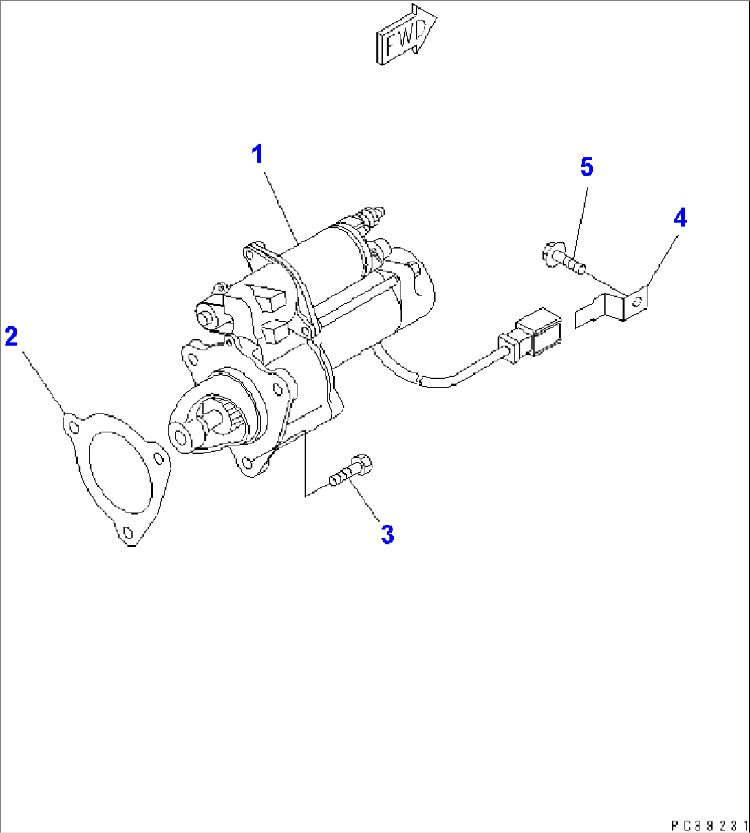 STARTING MOTOR MOUNTING (7.5KW)(#15438-27756)