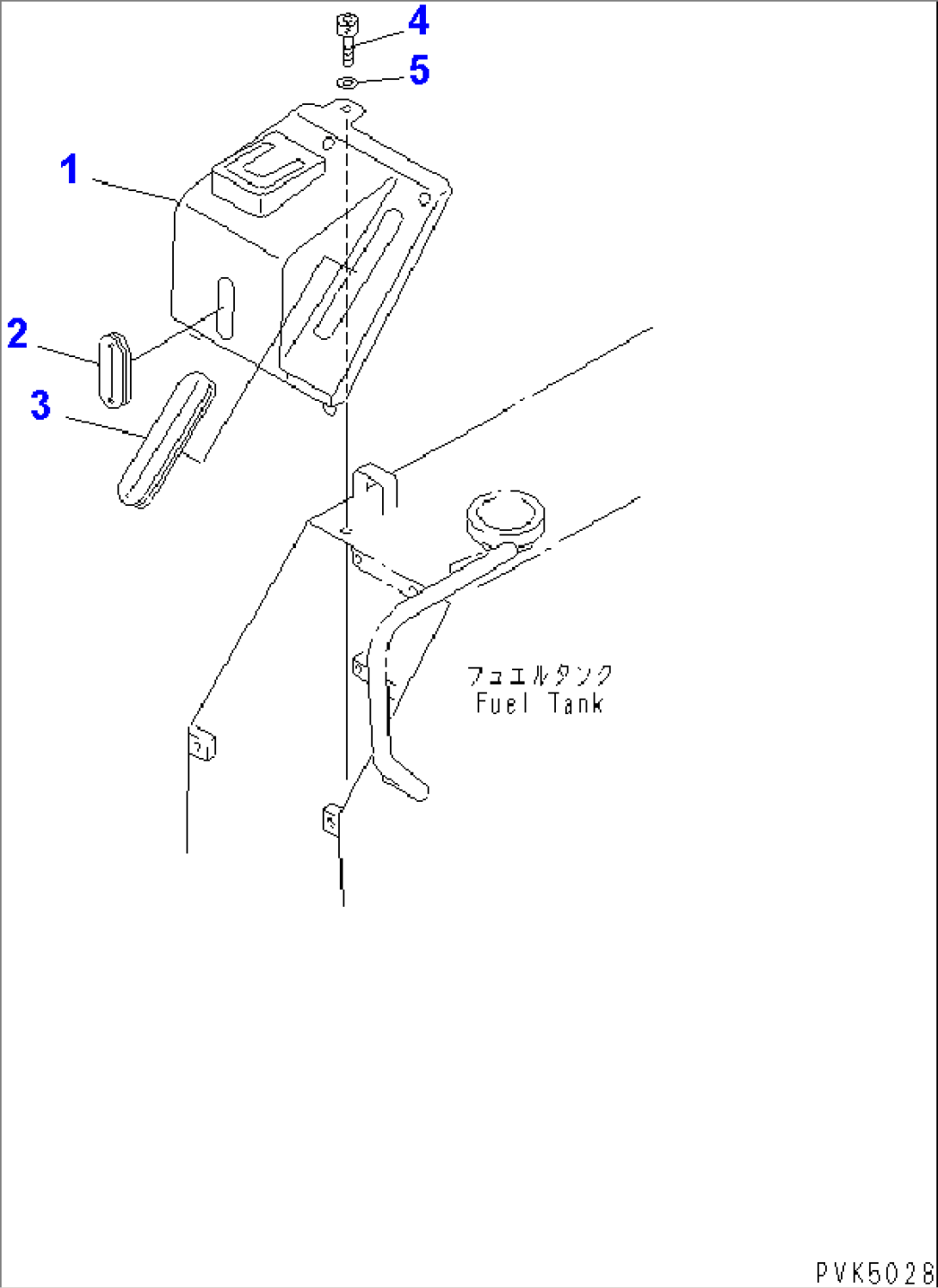 FUEL GUIDE (D21) (FOR F3-R3 TRANSMISSION) (FOR TWO LEVER STEERING)