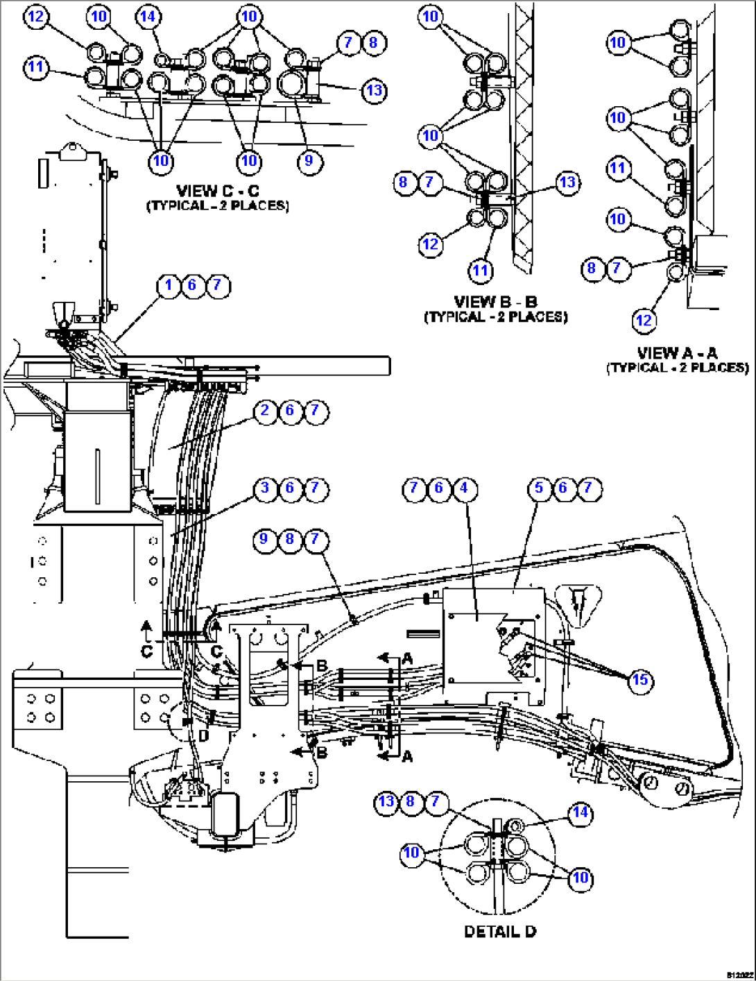 HYDRAULIC BRAKE CABINET HOSE ROUTING ( 3/3)