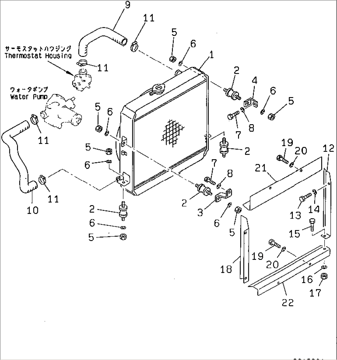 RADIATOR AND MOUNTING PARTS(#2021-2100)
