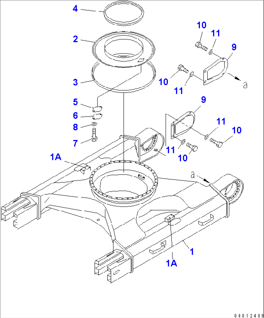 TRACK FRAME (RUBBER SHOE)(#52401-)