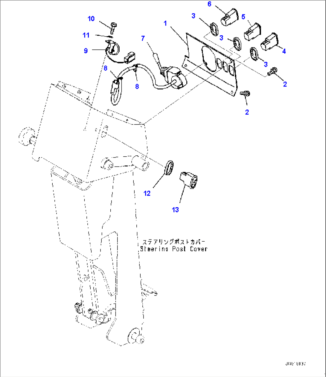 Floor Frame, With 9 Spool Valve, KOMTRAX, Switch and Plate