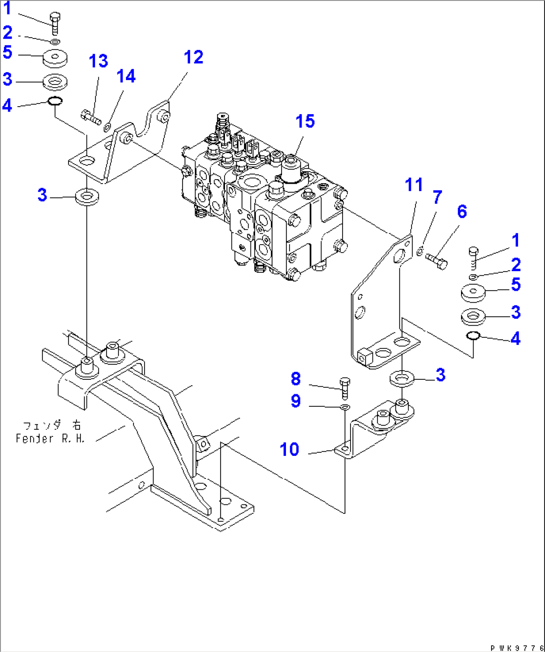 CONTROL VALVE (FOR PAT DOZER) (EXCEPT JAPAN) (D61PX)
