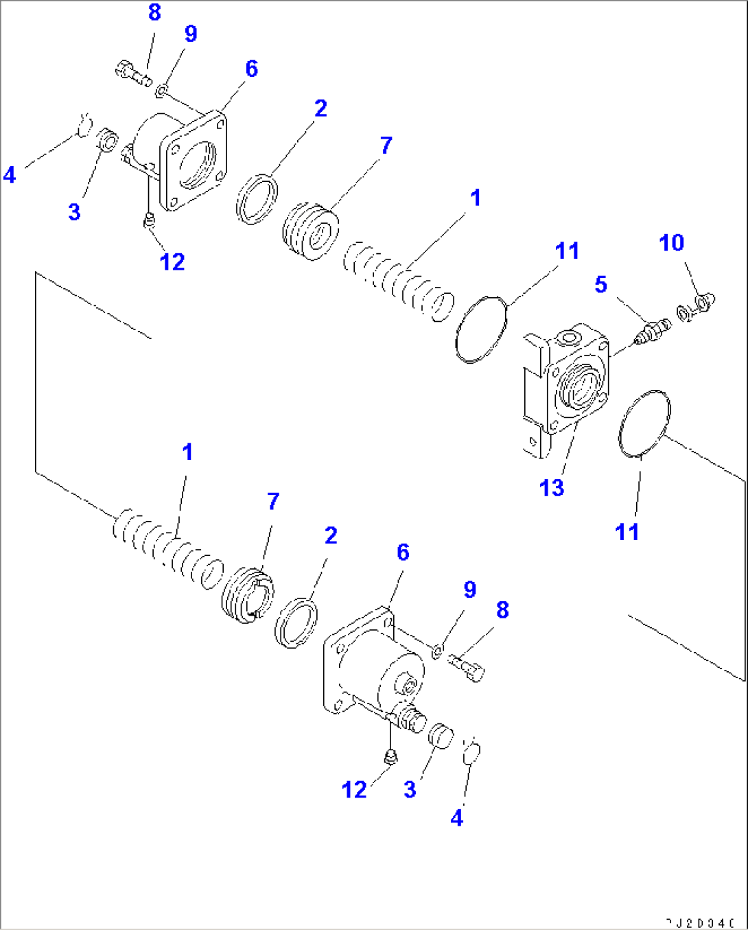 REAR AXLE (SLACK ADJUSTER INNER PARTS) (-40ßC SPEC.)(#52406-)