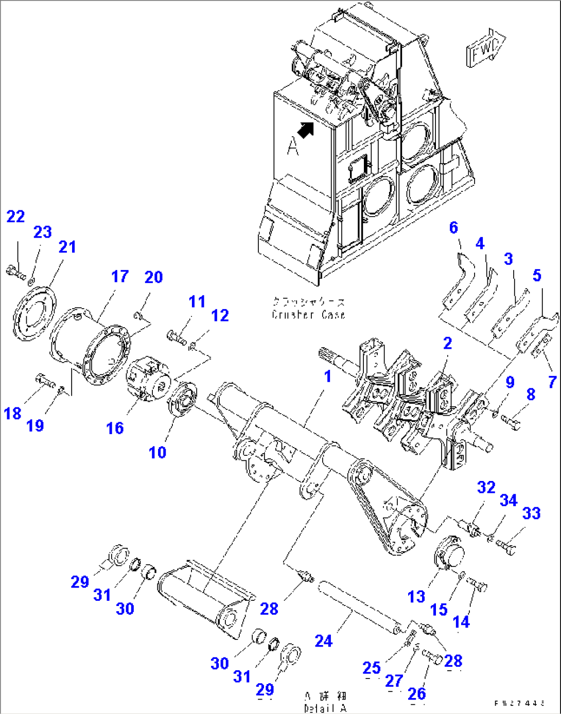 CRUSHER (SOIL CUTTER) (SLUDGE CAKE SPEC.)(#1099-)