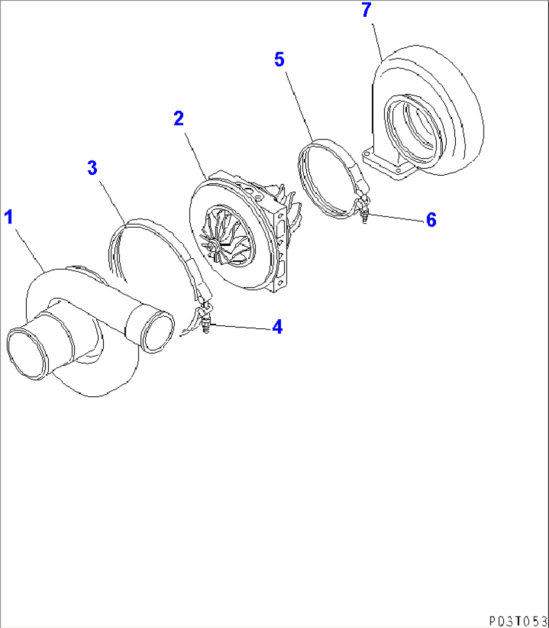 TURBOCHARGER (WATER COOL SPEC.) (INNER PARTS)(#17869-19205)