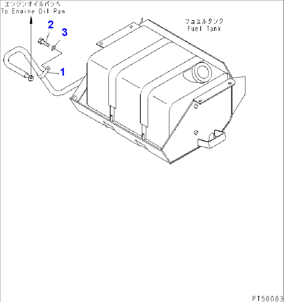 OIL PAN DRAIN HOSE MOUNTING PARTS