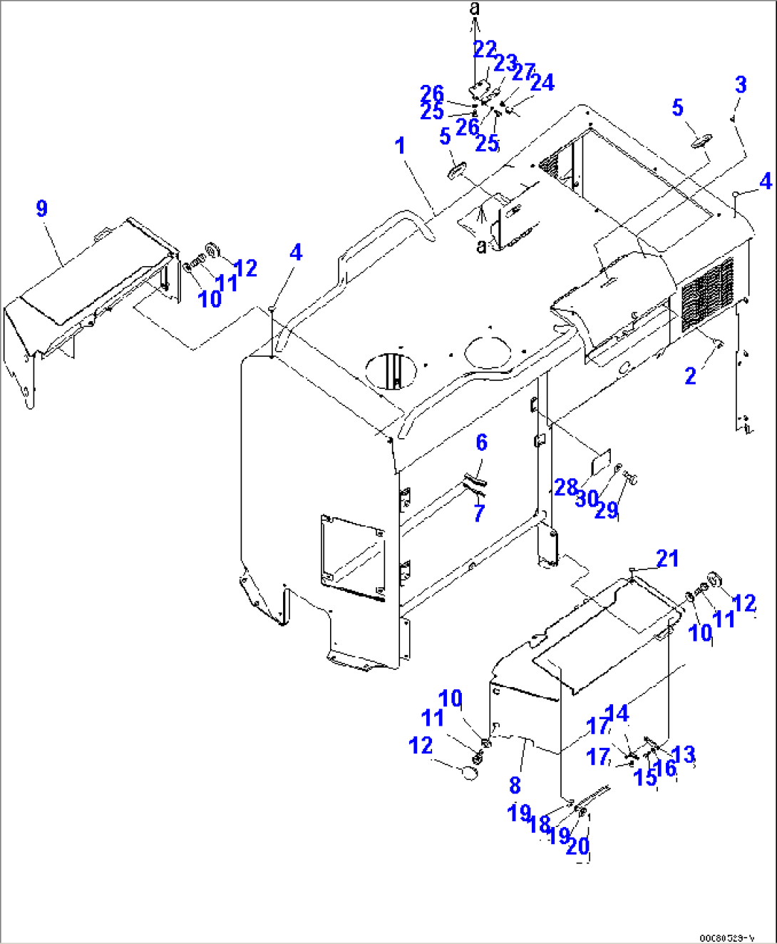 HOOD (WITH HYDRAULIC FAN)(#11162-)
