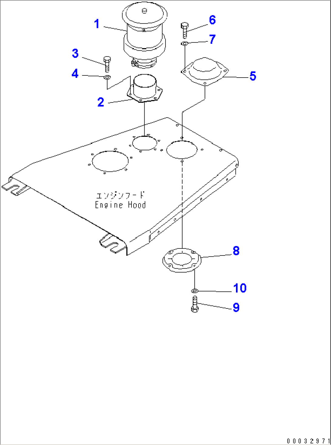 PRECLEANER BONNET MOUNT (FOR TURBO 2 )(#37719-)