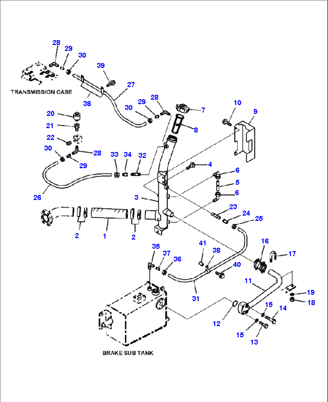 H3511-14A0 BRAKE PIPING TRANSMISSION FILTER AND BREATHER PIPING