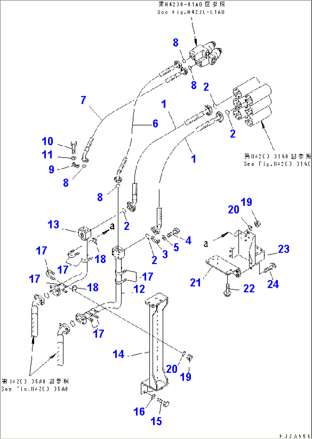 HYDRAULIC LINE (IN LINE FILTER TO CONTROL VALVE 1/2)(#50003-)