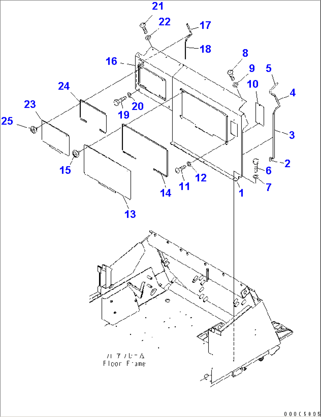 FLOOR (REAR COVER) (FOR PAYLOAD METER)(#11001-)