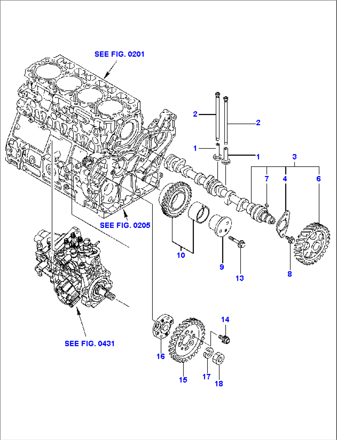 CAMSHAFT AND DRIVING GEAR