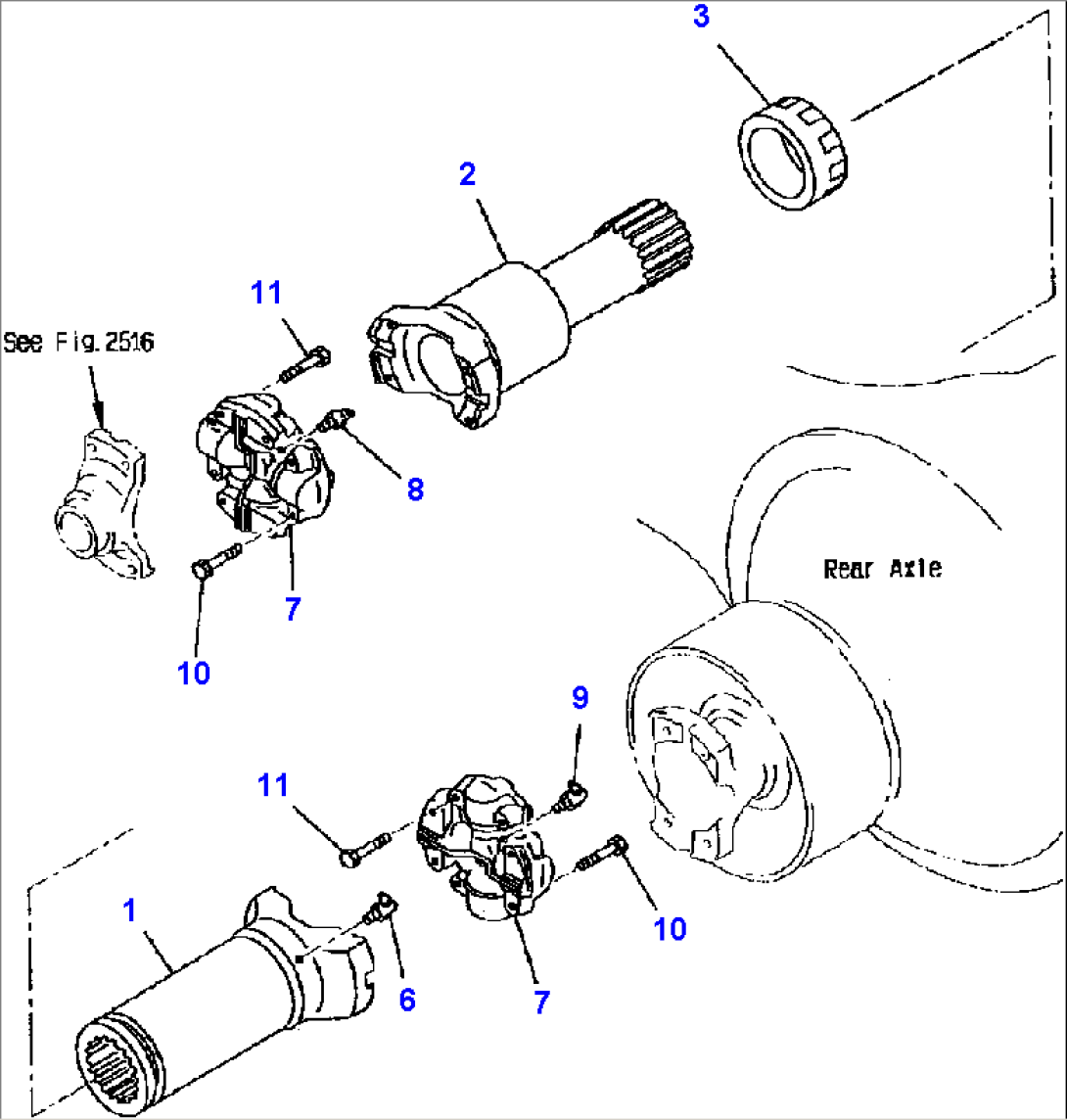 FIG NO. 3021 DRIVE SHAFT (REAR)