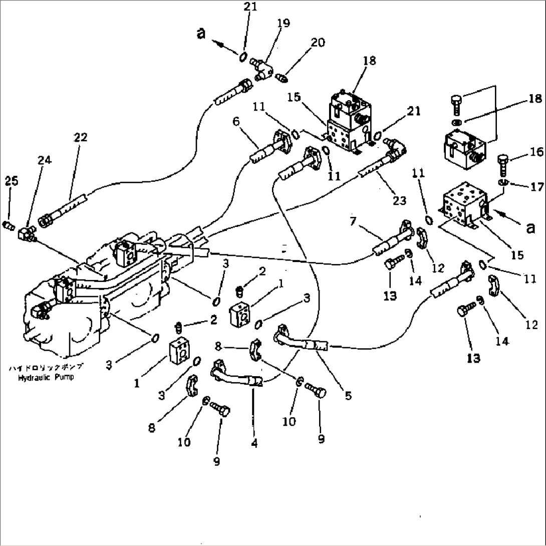 HYDRAULIC PIPING (FOR TRAVEL) (2/3)