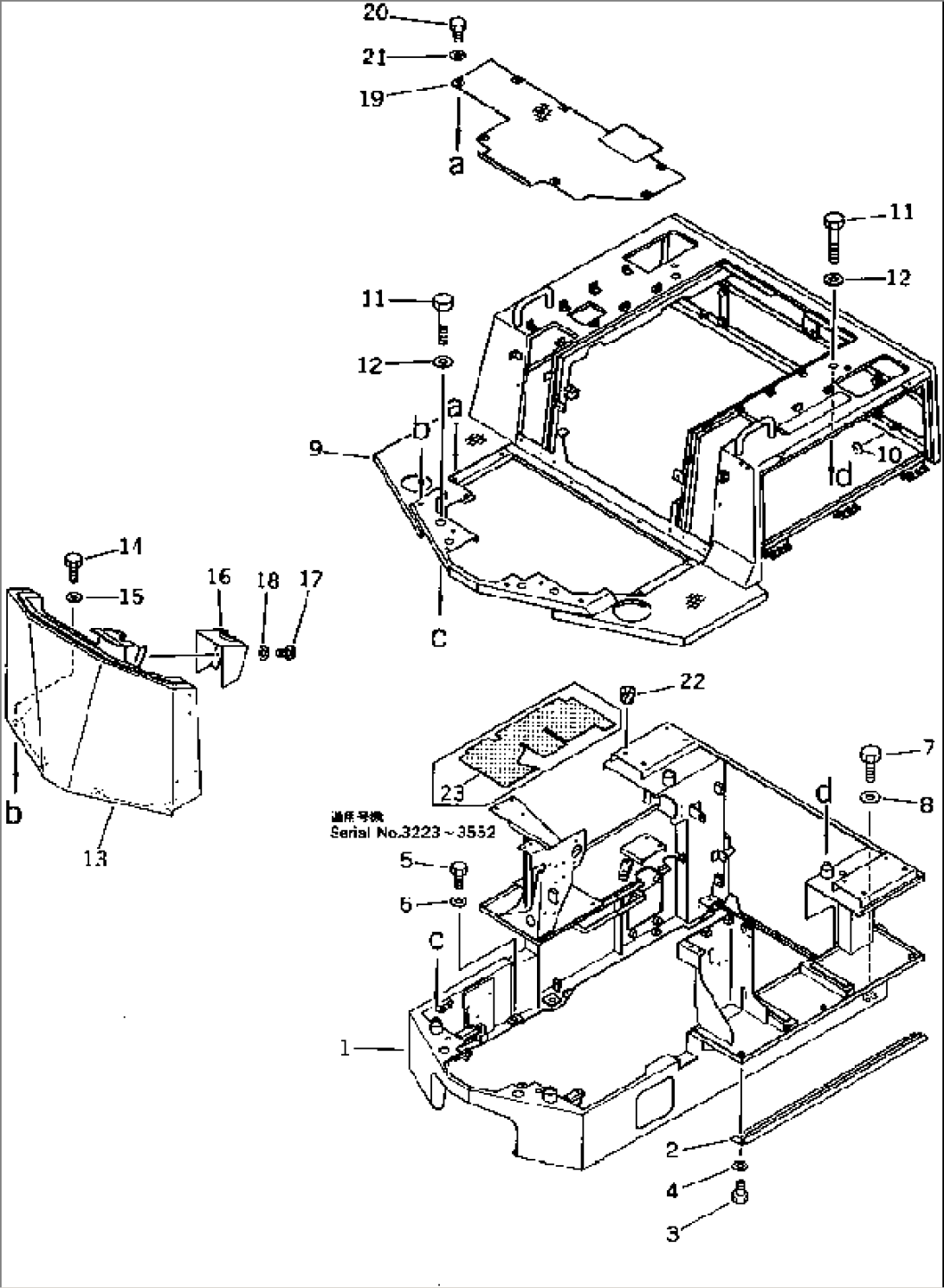 FLOOR FRAME AND DASHBOARD (WITH CAB)