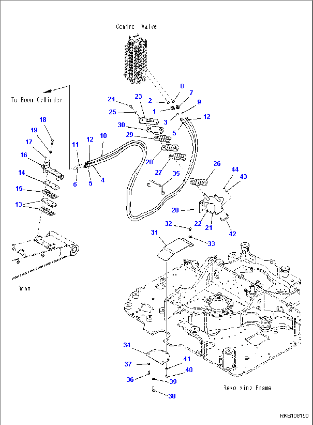 BOOM PIPING, 2-ATTACHMENT AND QUICK COUPLER