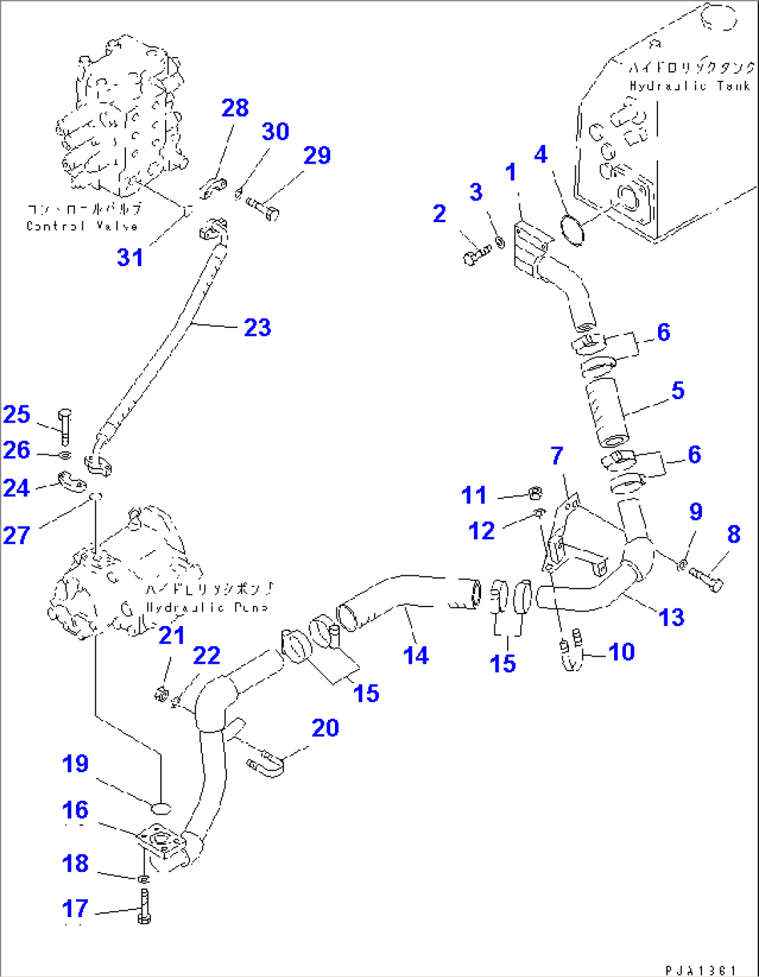 HYDRAULIC PUMP LINE (SUCTION AND DELIVERY)