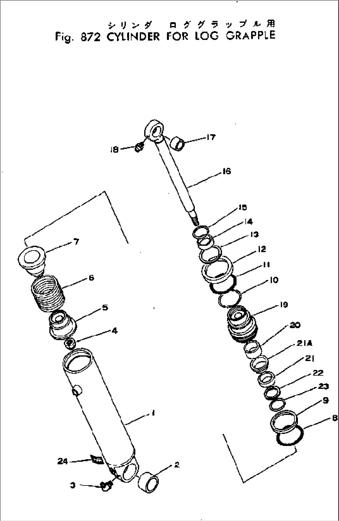 CYLINDER FOR LOG GRAPPLE