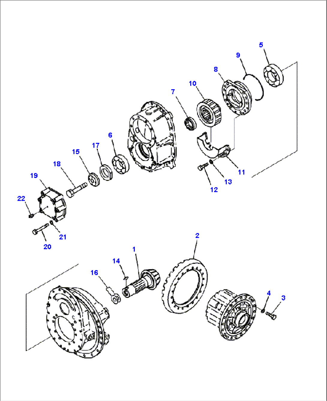 F3450-02A0 CENTER AXLE PINION AND GEAR