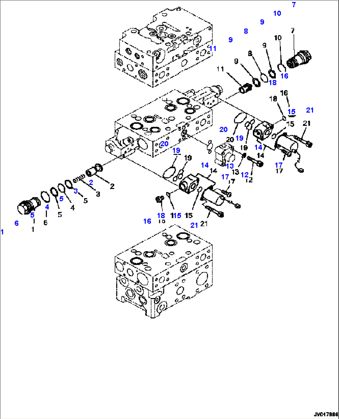 H0120-001009 MAIN CONTROL VALVE 3-VALVE (8/12)