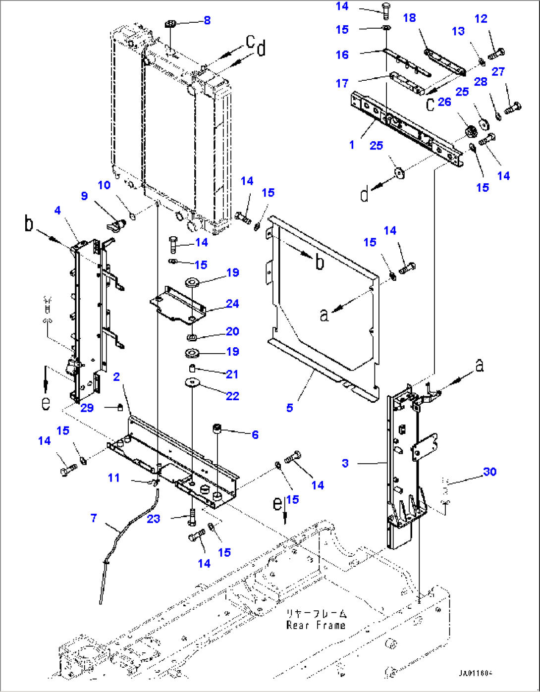 Radiator, Mounting (#80001-)