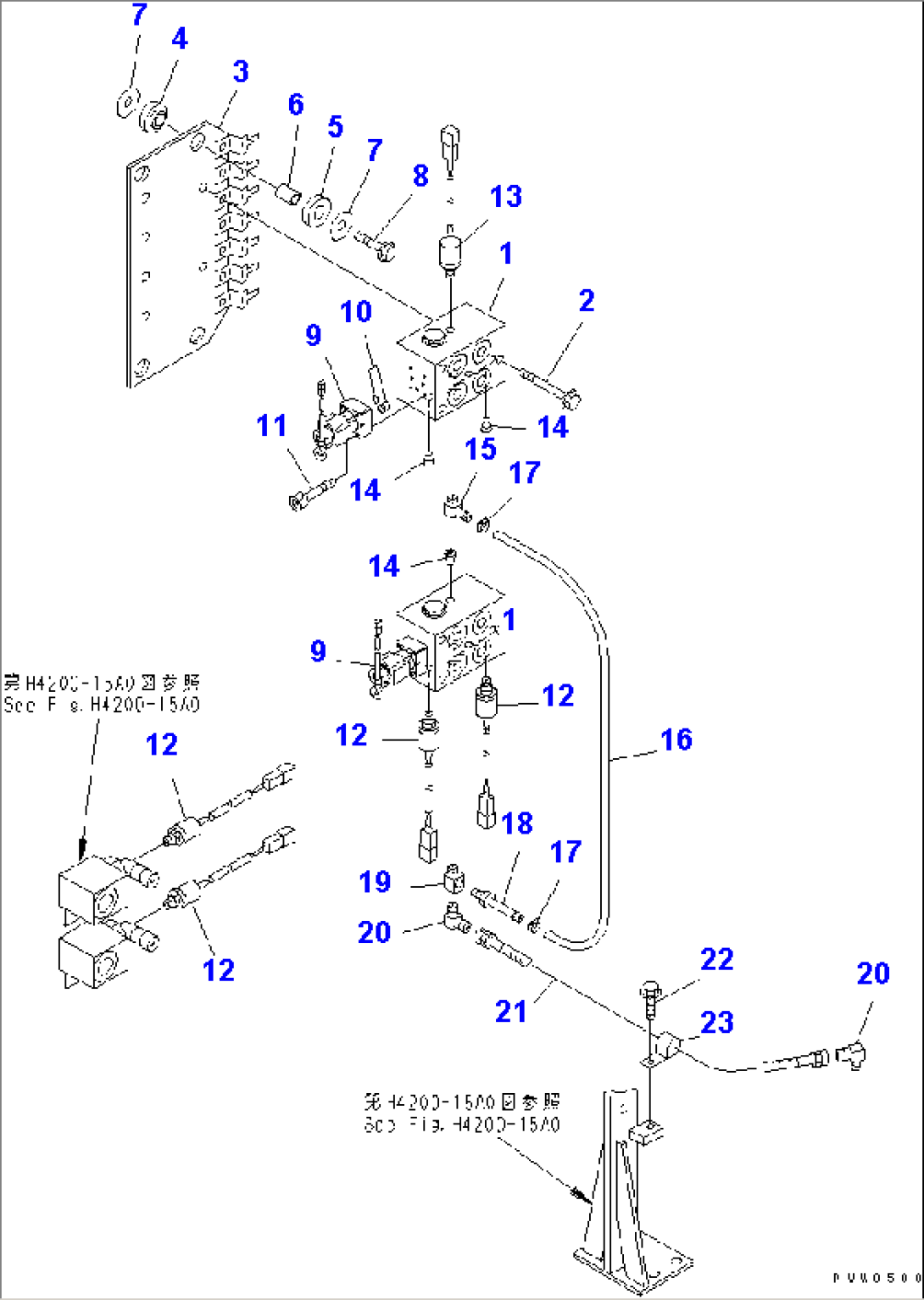 HYDRAULIC LINE (P.P.C. VALVE LINE REAR 2/3)