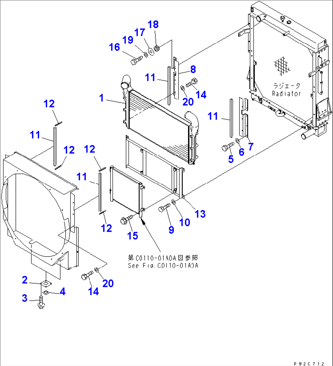 RADIATOR (INNER PARTS¤ 2/2)(#52001-52405)