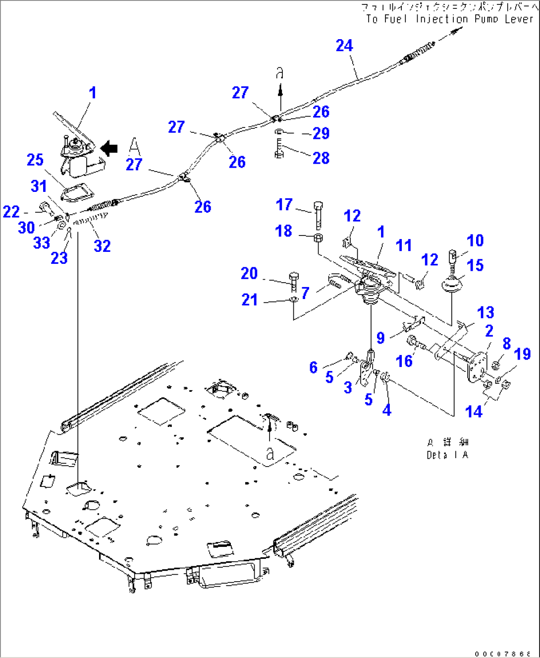 FLOOR (ENGINE CONTROL PEDAL AND CABLE)