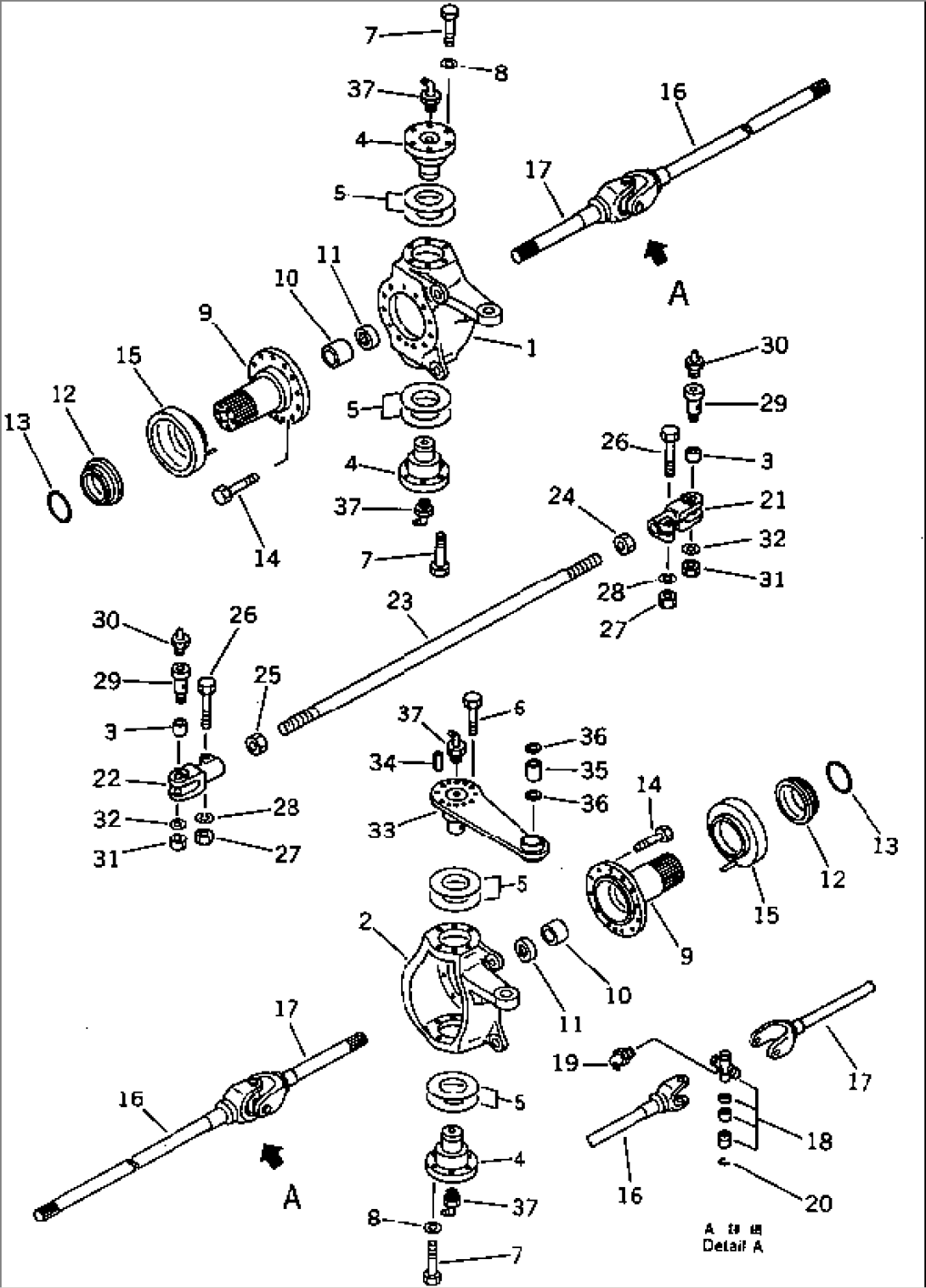 FRONT KNUCKLE AND TIE ROD